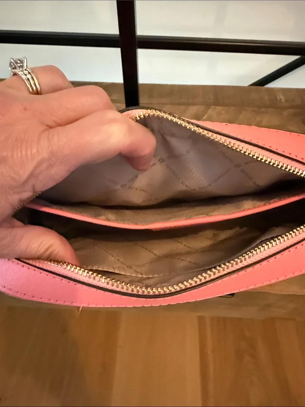 Michael Kors Pink Leather Crossbody Camera Bag
